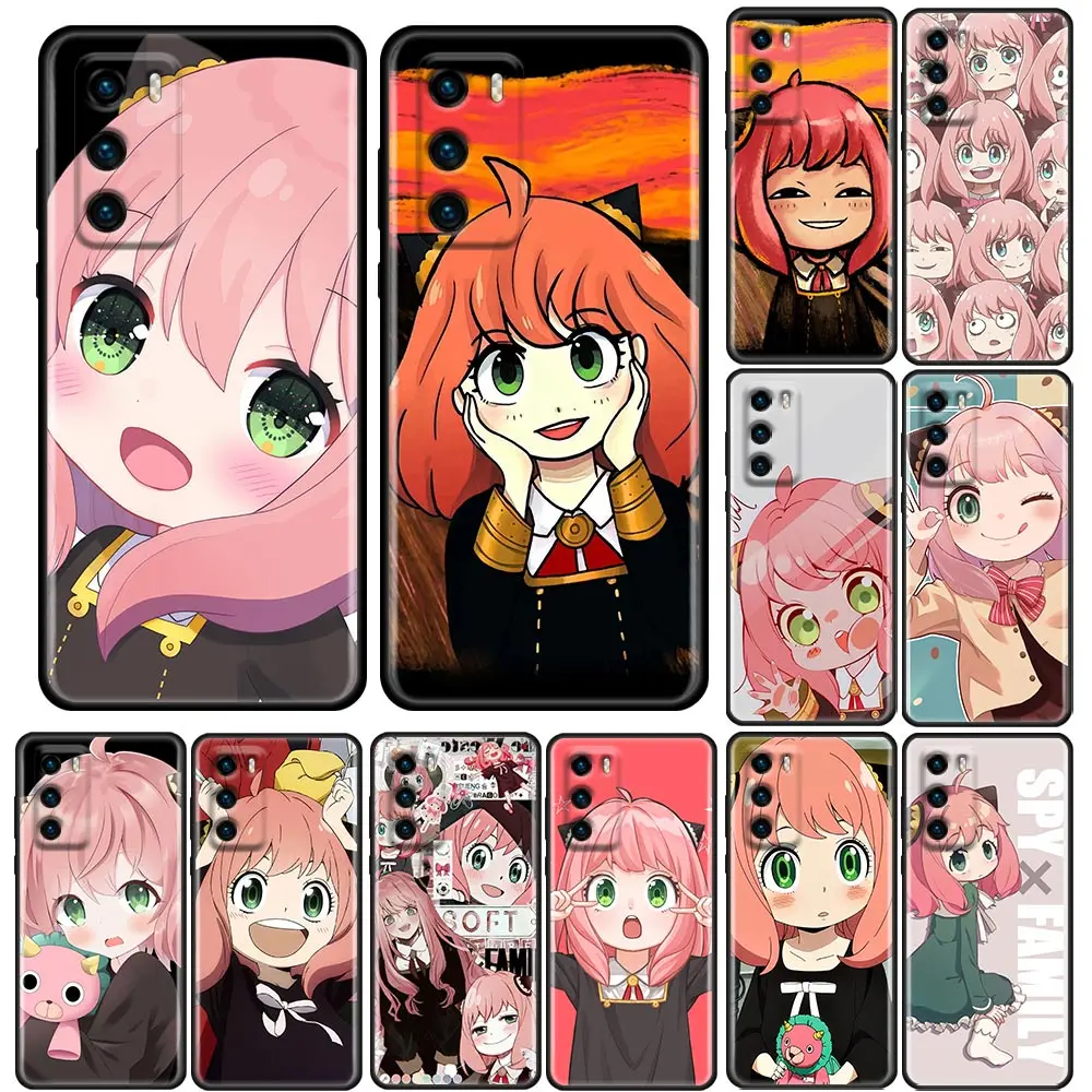 

Funda Case For HUAWEI P50 P40 P30 P20 P10 P9 P8 Plus MATE 30 20 20X 10 9 8 Pro Lite Phone Case Capa Para Anime Spy X Family Anya