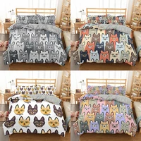 duvet cover 3d digital print cute kitten pattern bedding quilt cover pillowcase bedding set home textiles