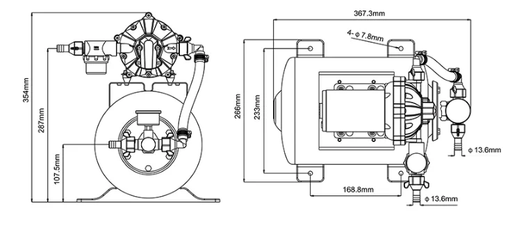 Мембранный насос SEAFLO автоматическая система подачи воды постоянного давления в