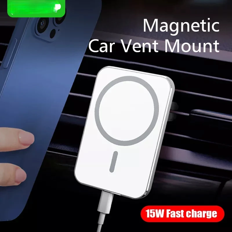 

Hot Sales For iPhone 13 12 Pro Max Mini adsorption Fast Wireless Charging Holder Wireless Car Charger Mount Adsorbable Phone