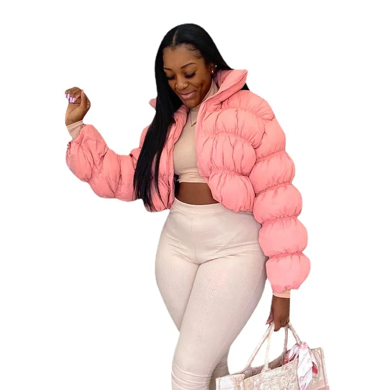 Autumn and Winter New Cotton Clothing Female  Short Paragraph Warm Hundred with Bread Circle Characteristics of Cotton Clothing