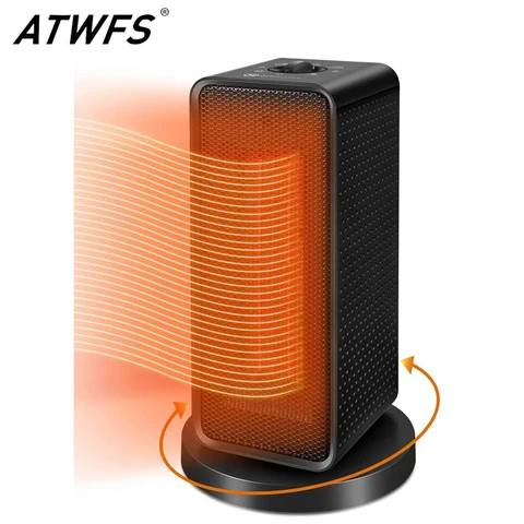 Электрический нагреватель ATWFS, домашний нагреватель с регулятором напряжения, 220 В, 600 Вт/1200 Вт