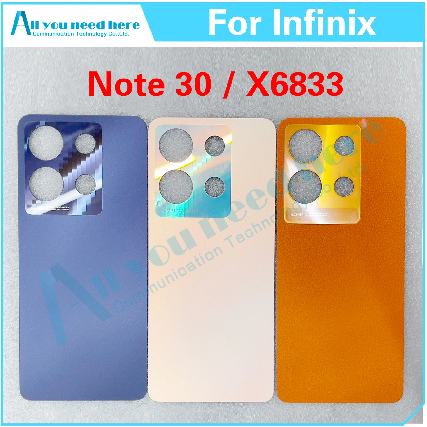 Для Infinix Note 30 X6833 X6833B задняя крышка батарейного отсека дверца корпуса задний чехол