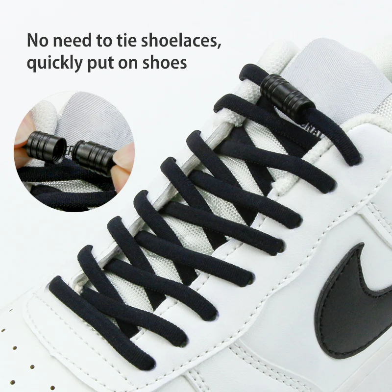 

Normcore Elastic Lazy Shoelaces No Tie Shoe Laces For Kids and Adult Sneakers Metal Lock Laces One Size Fits All Shoes