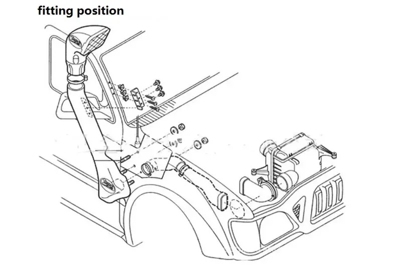КОМПЛЕКТ SNORKEL ПОДХОДИТ ДЛЯ JEEP GRAND CHEROKEE ZG ZJ 1993-1998 ВПУСКНЫЙ ТРУБ КОЛЕКТОРНЫЙ