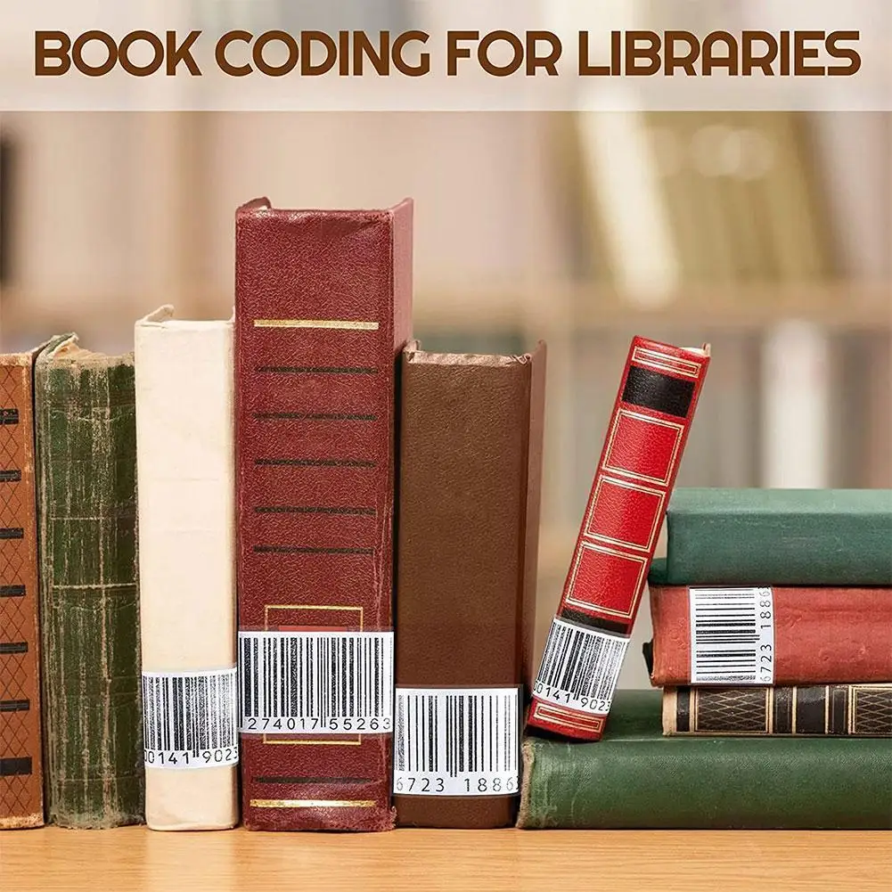 

ПВХ водостойкая наклейка для штрих-кодов, прозрачная наклейка для библиотеки, Офисная наклейка, канцелярские товары Q7z7