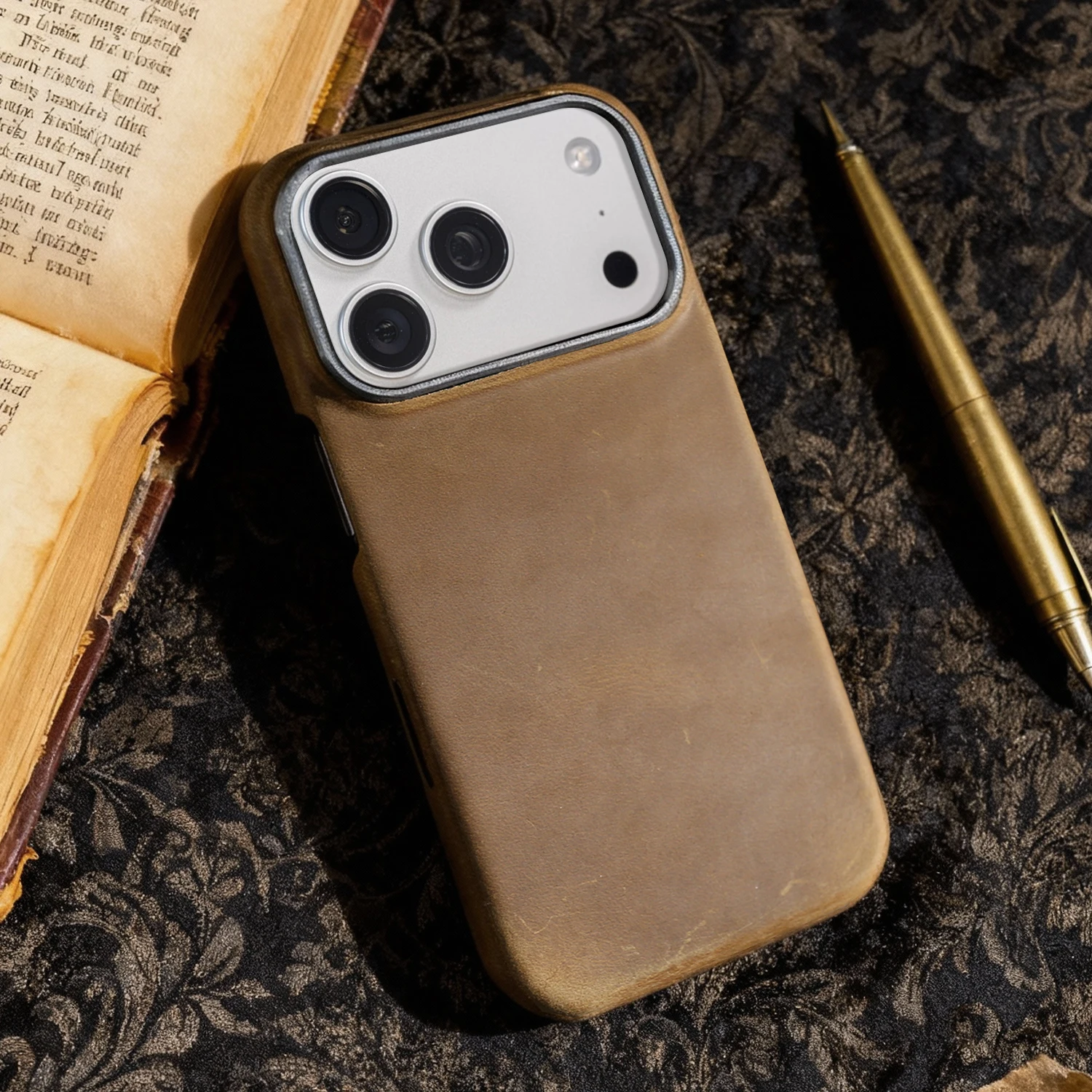 Фото Винтажный чехол из натуральной кожи Crazy Horse для iPhone 16 17 Pro Max 15 14 Plus 13 12 Mini, ретро-чехол-накладка, защитный футляр №3