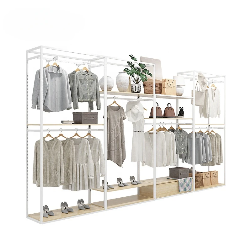 

Custom Made Metal Wood Material Kids Clothes Store Equipment Retail Clothing Display Racks