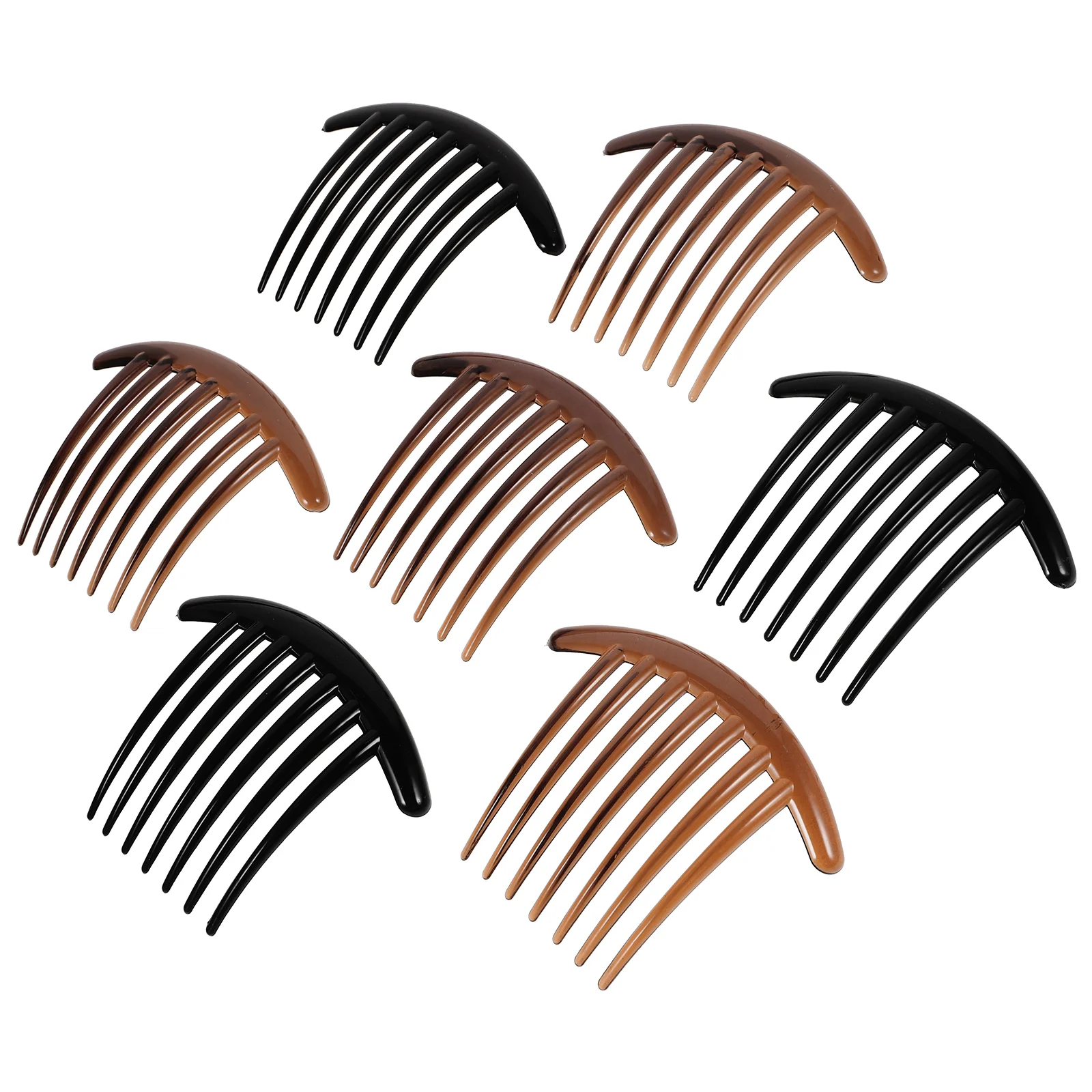 

Гребни акриловые для женщин и девушек, набор из 10 гребней с 7 зубцами (черный цвет и кофе)