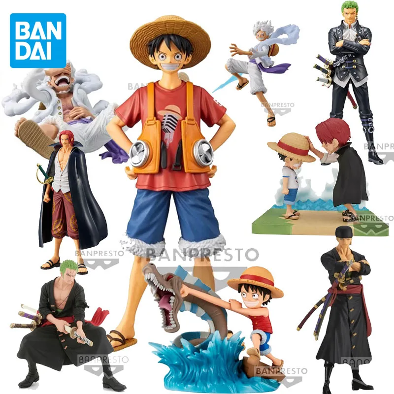 

BANDAI Original ONE PIECE Land of Wano Zoro Law Nika Luffy Gear Fifth 5 Anime Action Figures Toys Kids Gift Collectible Model