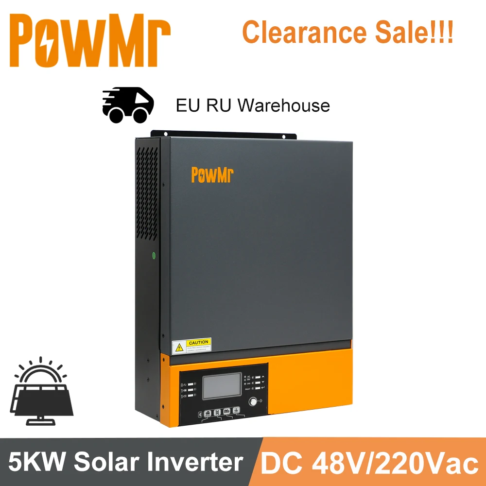 

Инвертор PowMr для солнечной батареи 5000 Вт, постоянный ток 48 В, MPPT 80A, зарядное устройство для солнечной батареи, вход в постоянного тока в переменного тока с большой скидкой и быстрой доставкой