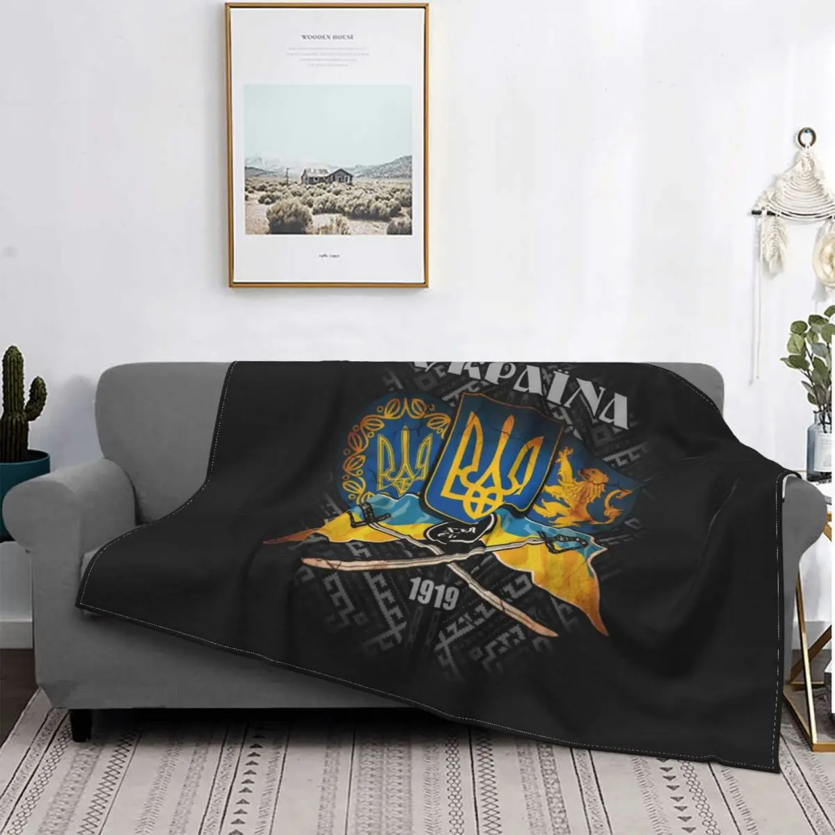

Fleece Day Of Unity Of Ukraine Throw Blanket Warm Flannel Ukrainian Proud Flag Blankets for Bed Office Couch Bedspreads