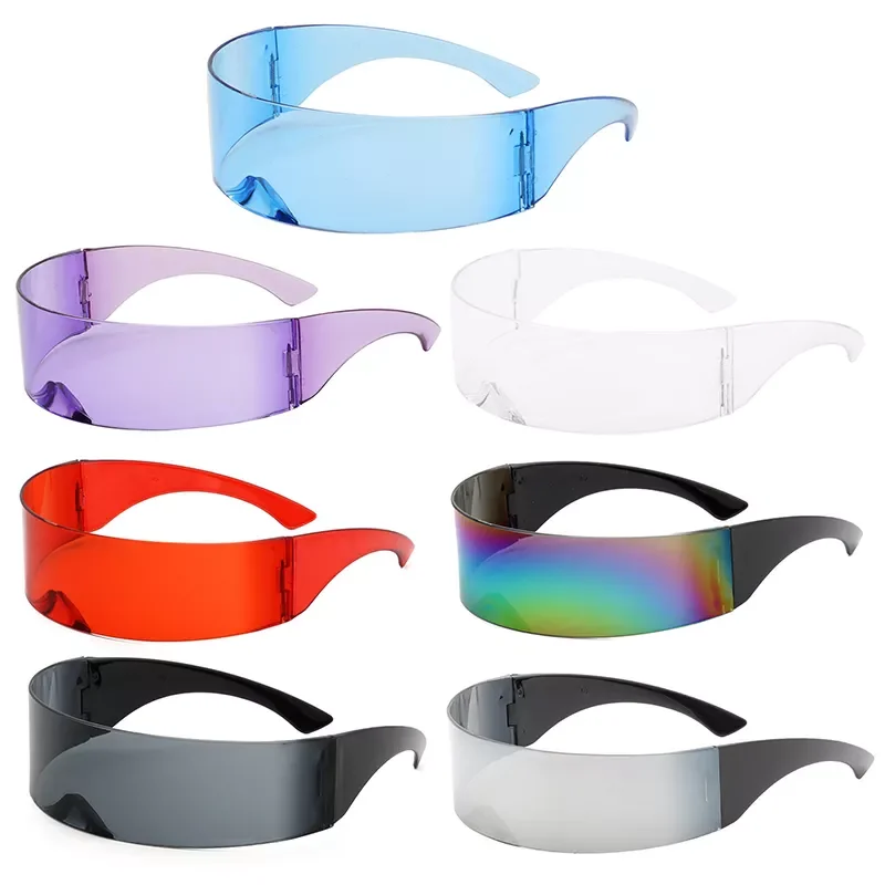 

Futuristic Wrap Around Monob Costume Sunglasses Mask Novelty Glasses Halloween Party Party Supplies Decoration
