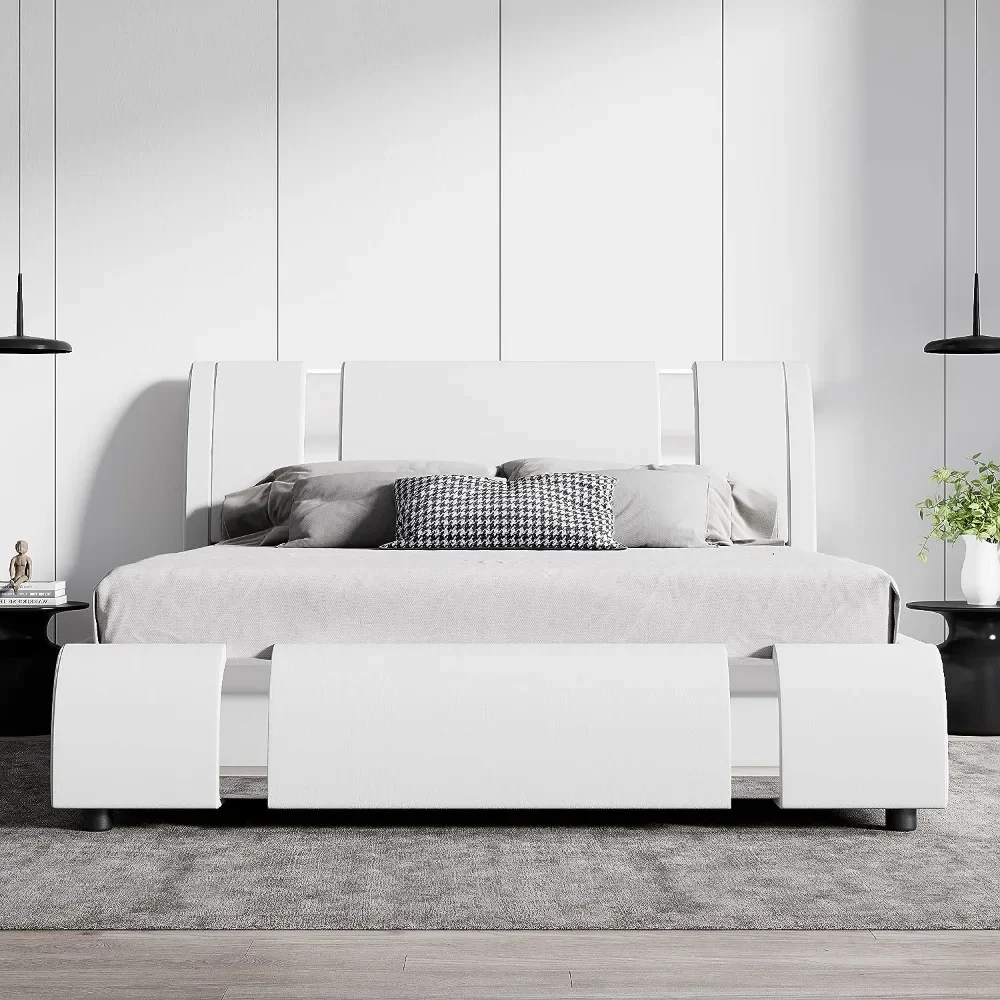 Полноразмерный каркас кровати Twin White Роскошный комплект мебели для спальни