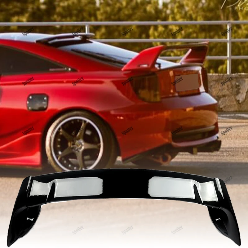 Фото Для TOYOTA CELICA Задний спойлер багажника VVT 2000 02 03 04 2005 Высококачественный ABS-пластик, автомобильный GT-спойлер, спойлер-крыло на багажник №5