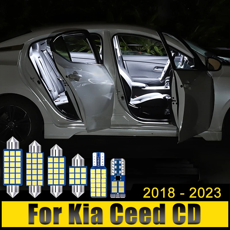 

Для Kia Ceed CD 2018 2019 2020 2021 2022 SW GT 12 шт. 12 В фотомагнитная коробка для перчаток, лампы для багажника, лампы для зеркала для туалетного столика