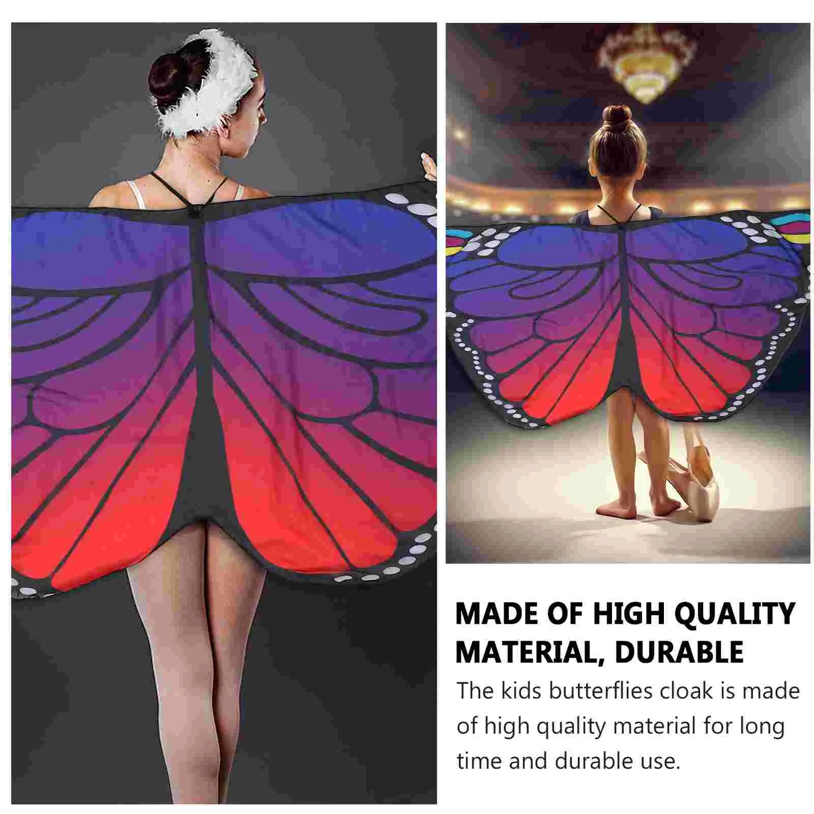 Плащ-бабочка накидка детский забавный костюм для косплея шифоновый феи крылья