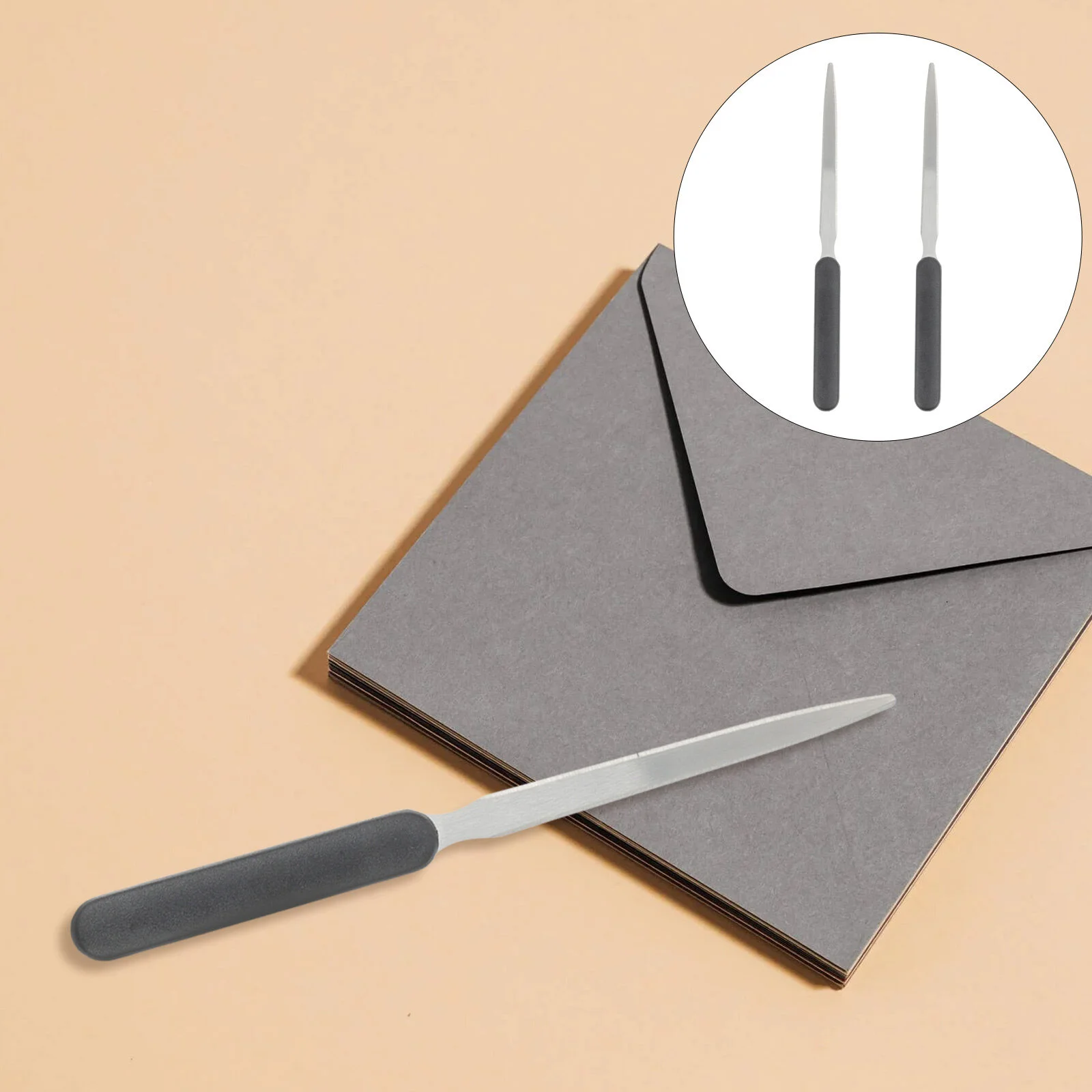 

2pc Metal Stainless Steel Letter Opener Practical Paper