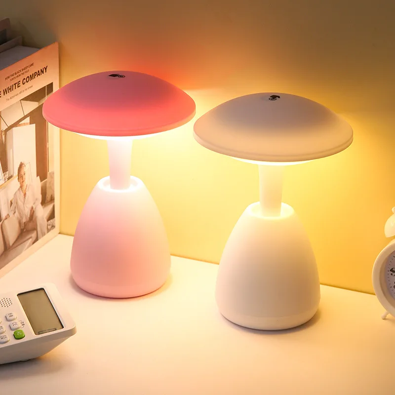 

Mushroom LED Table Lamp Bedside Desktop Lamp Touch Dimmable Bedroom Living Room Decoration USB Charging Nighttable Night Light