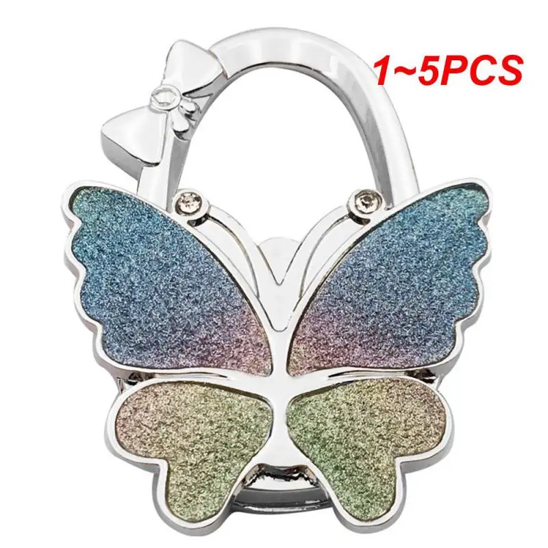 

1~5PCS Portable Foldable Fashion Butterfly Purse Bag Table Hook Holder For Student Handbag Hanger For Home Decoration Desk Hook