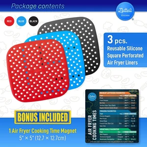 Air Fryer Liner Silicone Air Fryers Mat For Microwave Easy To Clean Kitchen Accessories For Baking Frying Roasting
