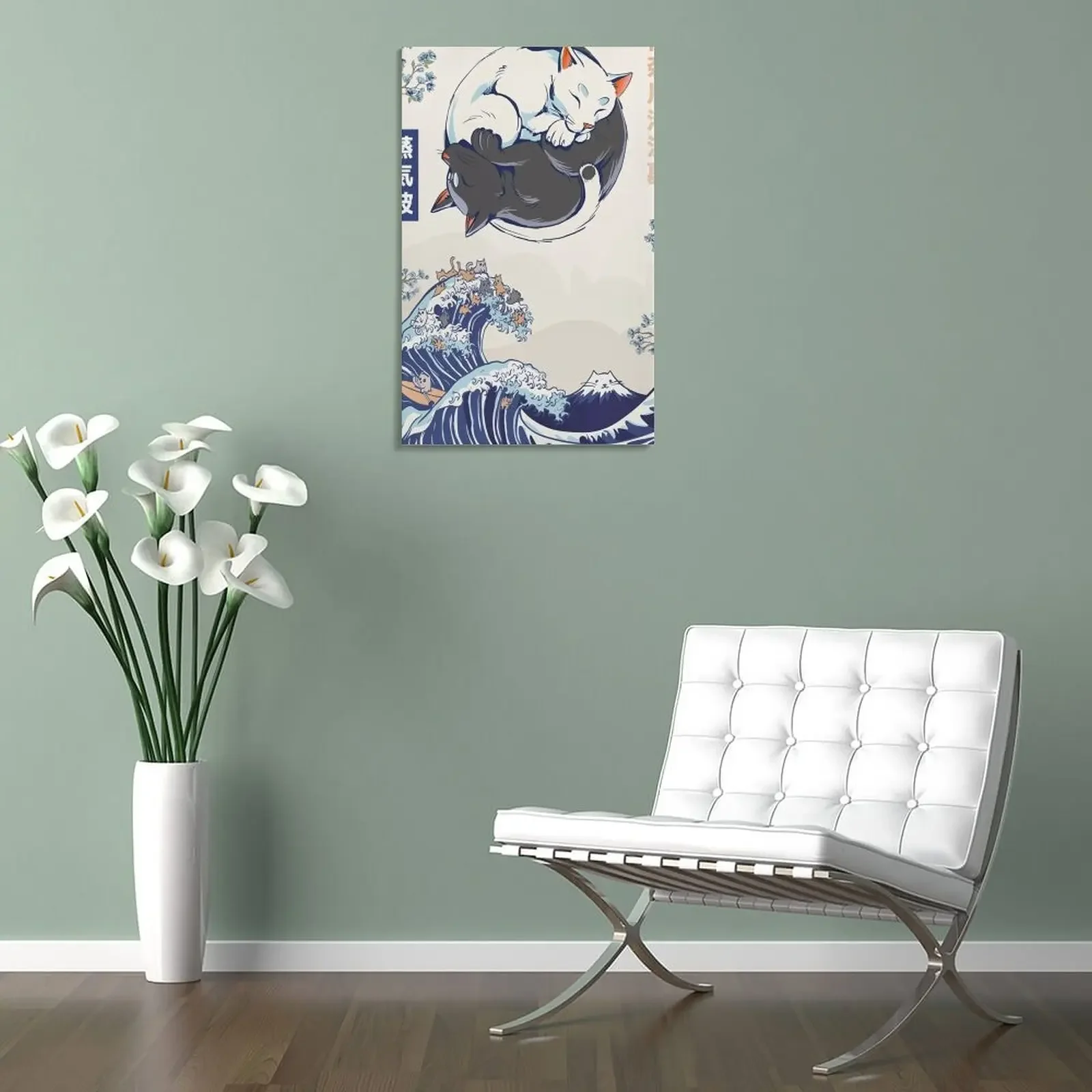 Печать на холсте &quotВеликая волна кота Агава&quot