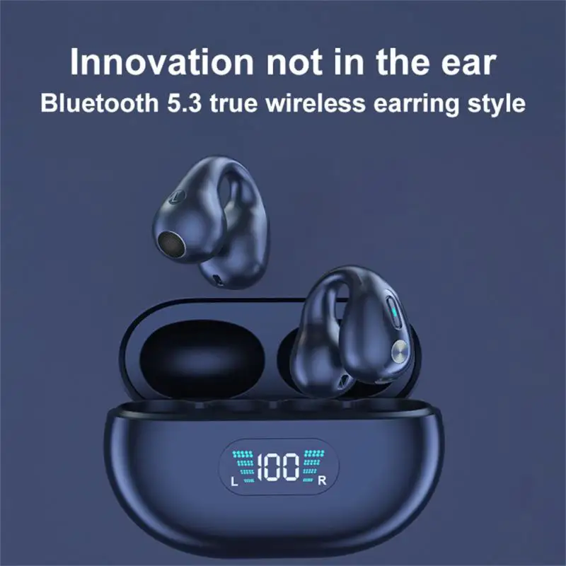 

Новинка, Беспроводная Bluetooth-гарнитура YYK-Q80 non in Ear bluetooth 5,3, наушники-вкладыши с цифровым дисплеем, сверхдлинный зажим для ушей, Bluetooth