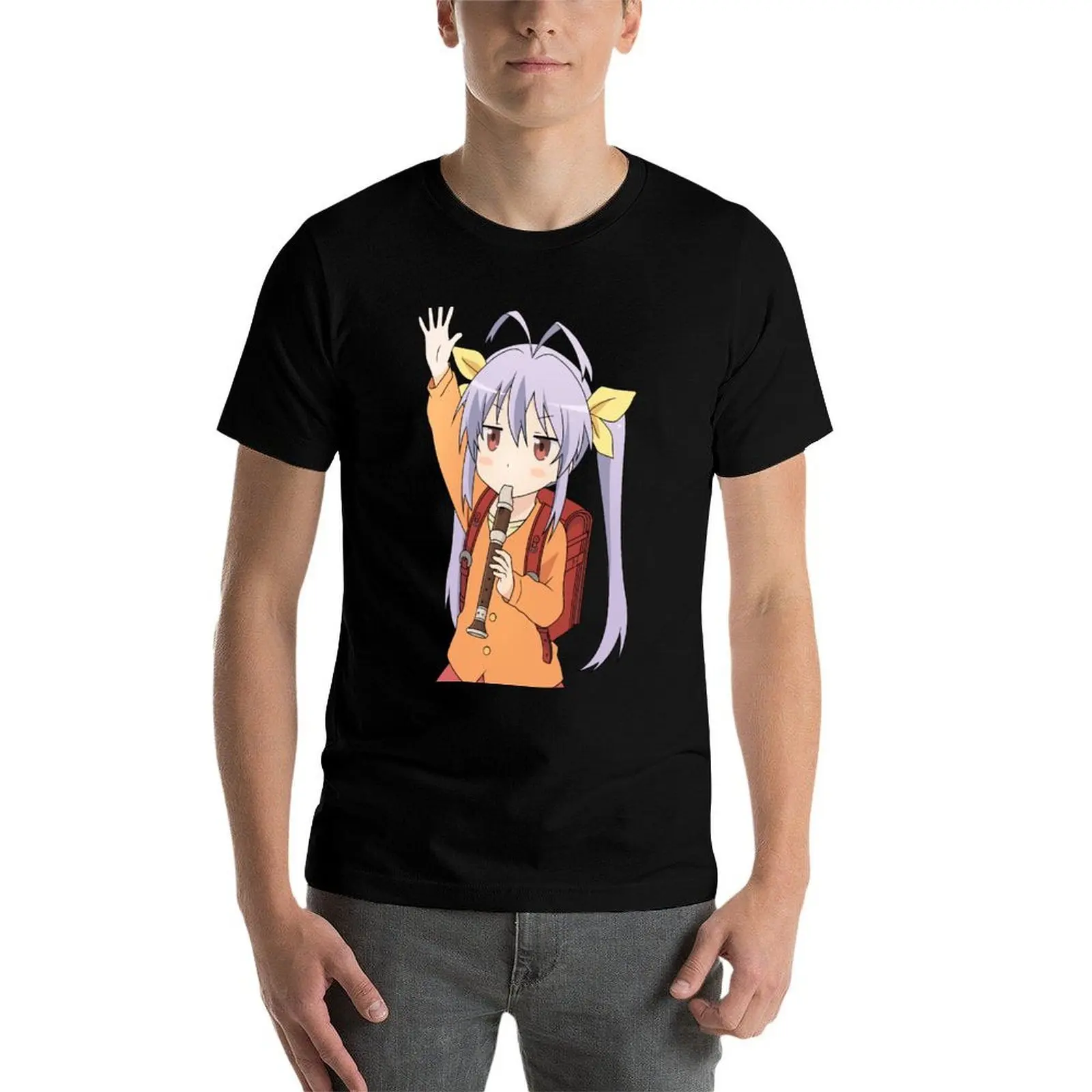 Фото Футболка Renge Non Non Biyori Flute Vector, устойчивая к пятнам, повседневная футболка №4