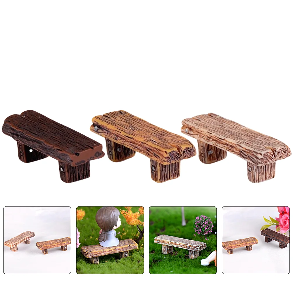 

Mini Decoration Stool Landscape House Bench Ornament Dollhousewooden Furniture Props Gardenelf Terrariumsflowerpot Stump Model