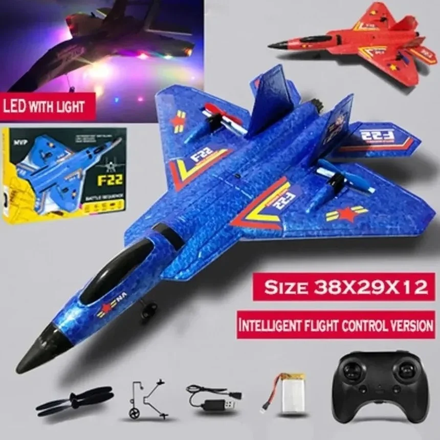 

Радиоуправляемый летательный аппарат F22, светодиодный самолёт с дистанционным управлением, развивающая модель для взрослых, мальчиков, дет...