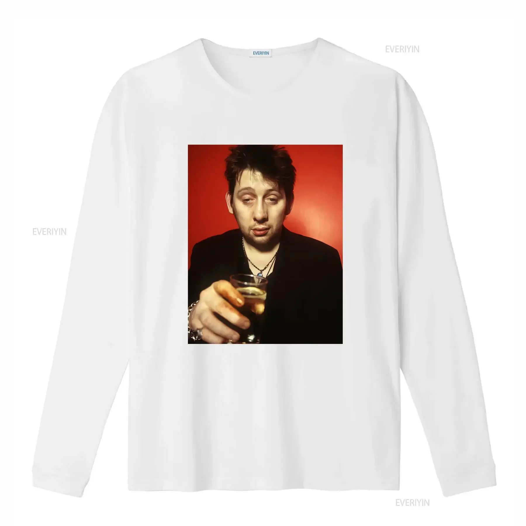 Фото Футболка Shane Macgowan Drinking Ireland Irish Culture The Pogues, идеально подходящая для любителей музыки, винтажная, повседневная, с эффектом потертости, эластичная. №4