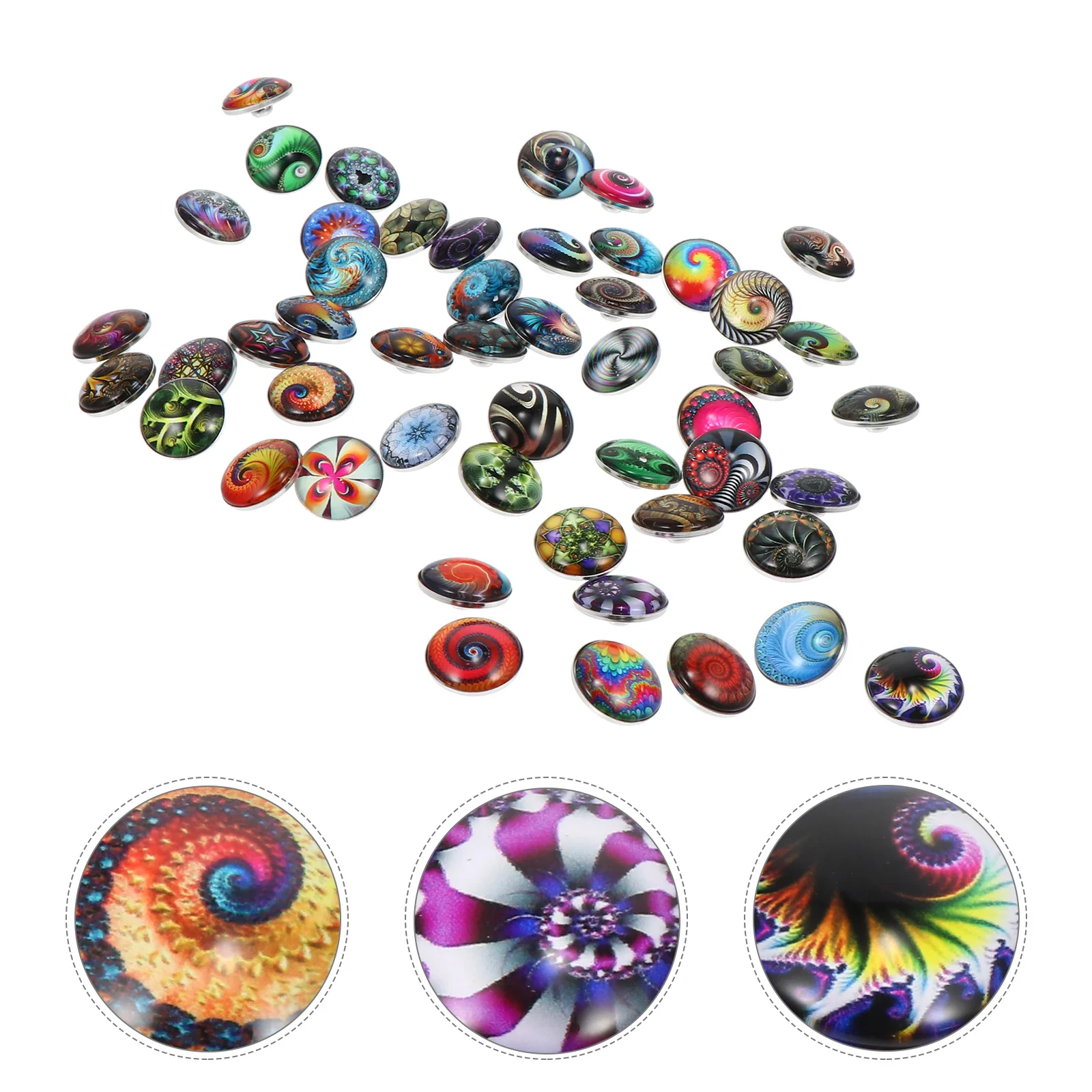 

Buttons Jewelry Snapcharmsbutton Making Suppliesbracelets Nacklace Finding Snaps Bracelet Kit Fastener Mosaic Clothing Round