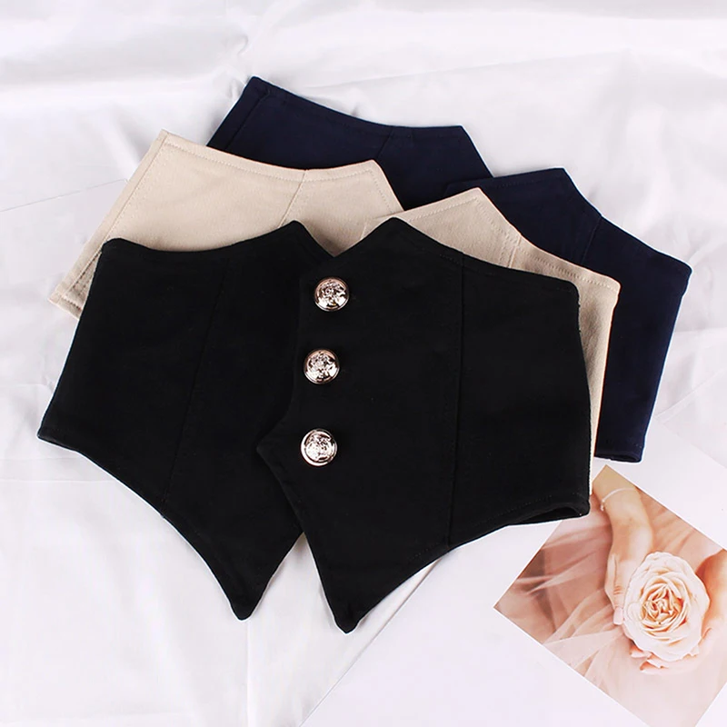 

2022 New Spring Summer Loose Button Irregular Split Joint Personality Wide Belt Women Fashion Tide All-match