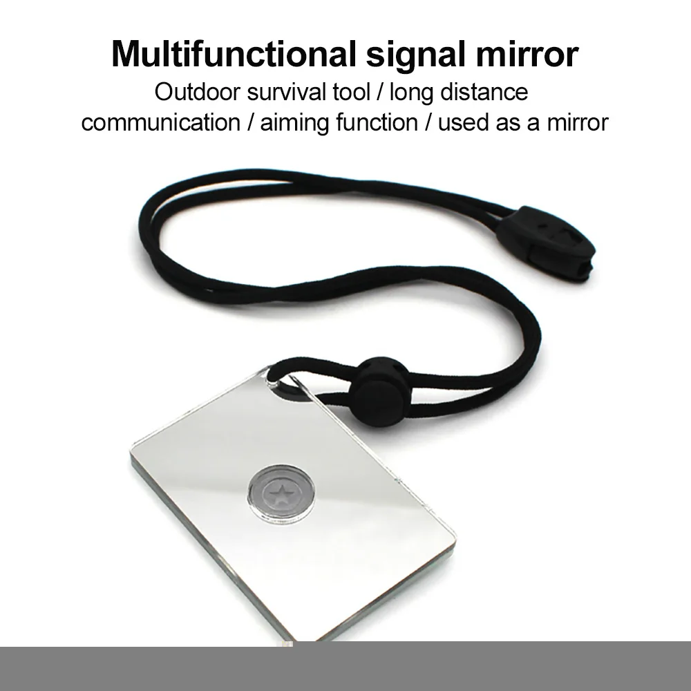 

Уличное зеркало сигнала выживания аварийно-спасательное многофункциональное уличное устройство Прямая поставка со свистком/компасом/шнурком