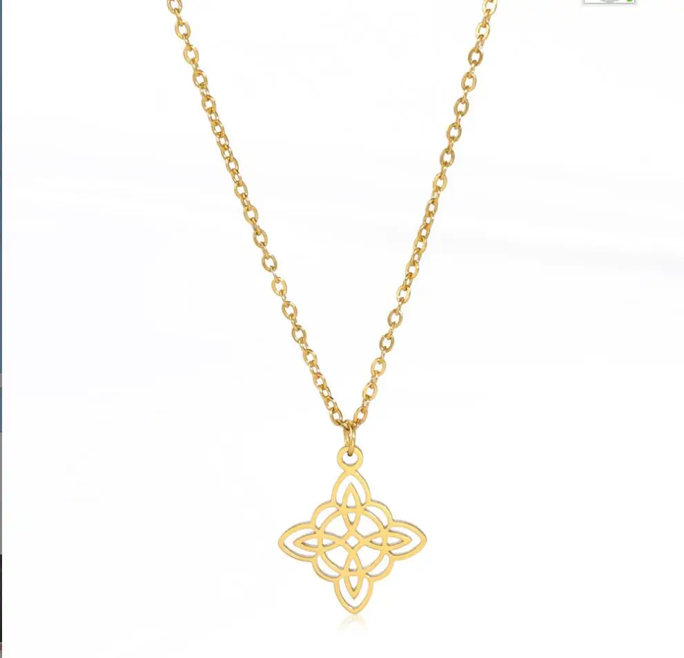 1 шт. ожерелья с цветком жизни женское ожерелье цепочкой из нержавеющей стали
