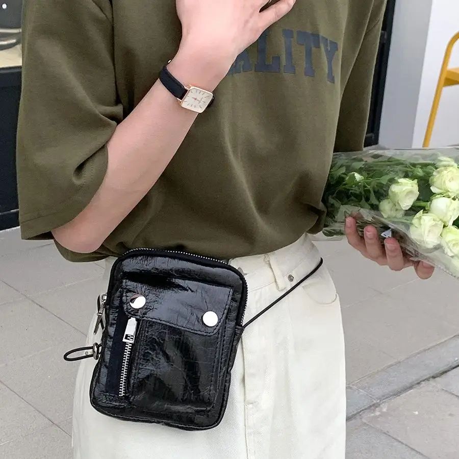 

Metallic Mini Phone Flap Silver Crossbody Bags for Women Waist Bag Purses and Handbags Designer Shoulder Bag Coin Lipstick Bags