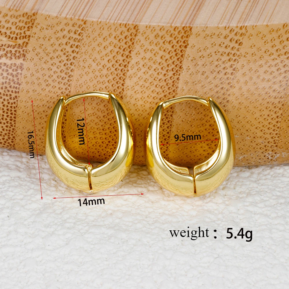 Новые корейские простые глянцевые U-образные Винтажные серьги из нержавеющей