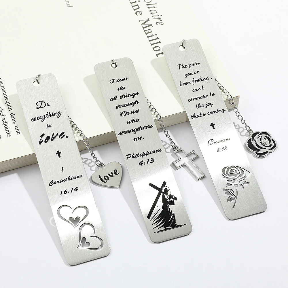 Закладка из нержавеющей стали Flower Love с подвесной закладкой подарок для чтения на