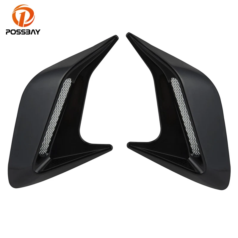 

1 Pair Car Front Side Air Vent Grille Cover Black/Chrome Fender Decoration Imitete ABS Plastic Shark Grill Trim Sticker Styling