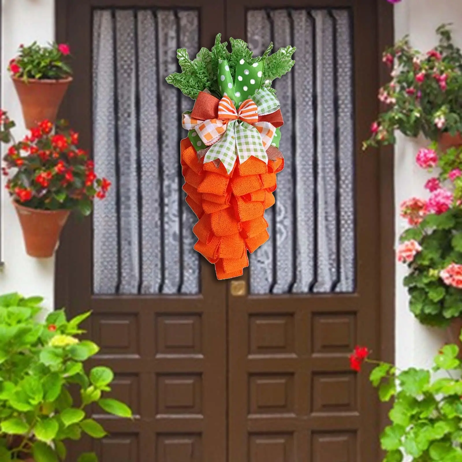 

Пасхальное украшение для двери в виде моркови, многофункциональное модное весеннее украшение 60 см, свадебная оранжевая высококачественная...