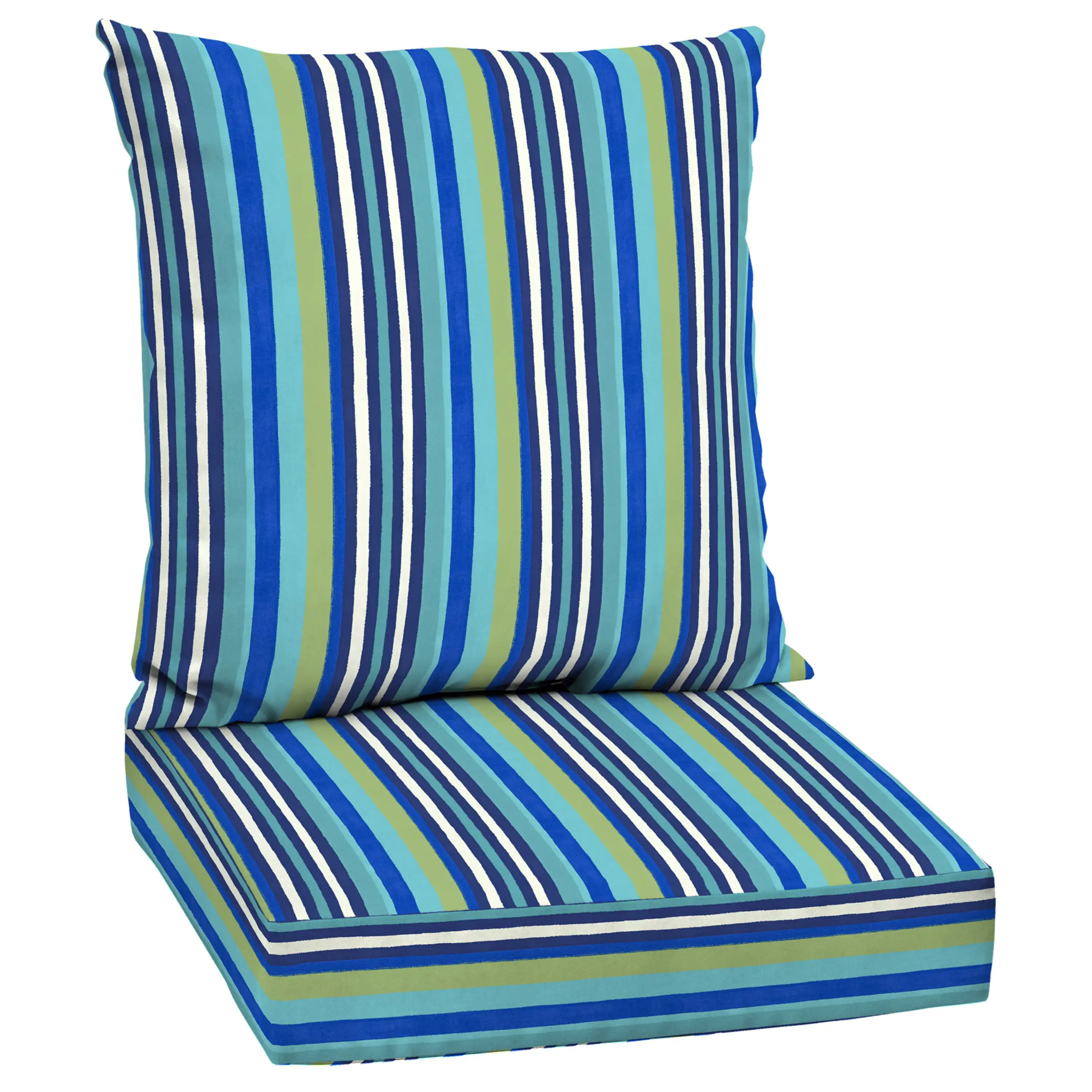 

Mainstays 48" x 24" Turquoise Stripe Rectangle Outdoor 2-Piece Deep Seat Cushion