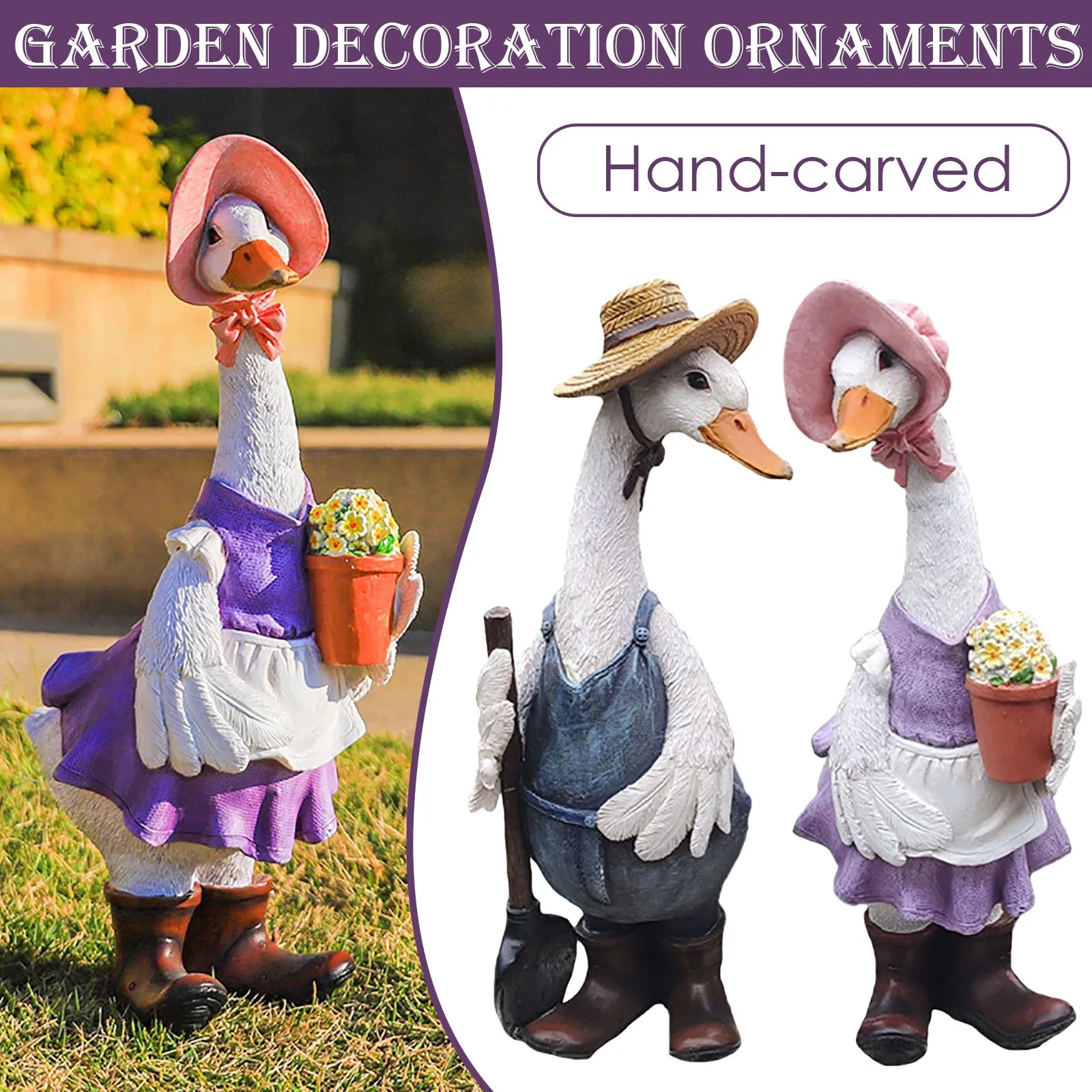 

Птичье искусственное животное, садовое украшение из смолы, украшение d crafts uck, домашний декор, украшение для учеников