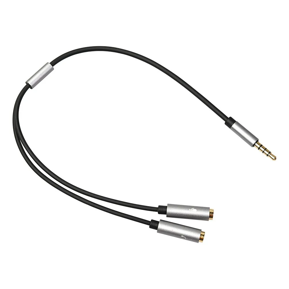 

3.5mm Stereo Jack Male To 2 Female Mic AUX/Headphone Splitter TPE Cable Lead Cable For Laptops Tablets Smart Phones Macbooks