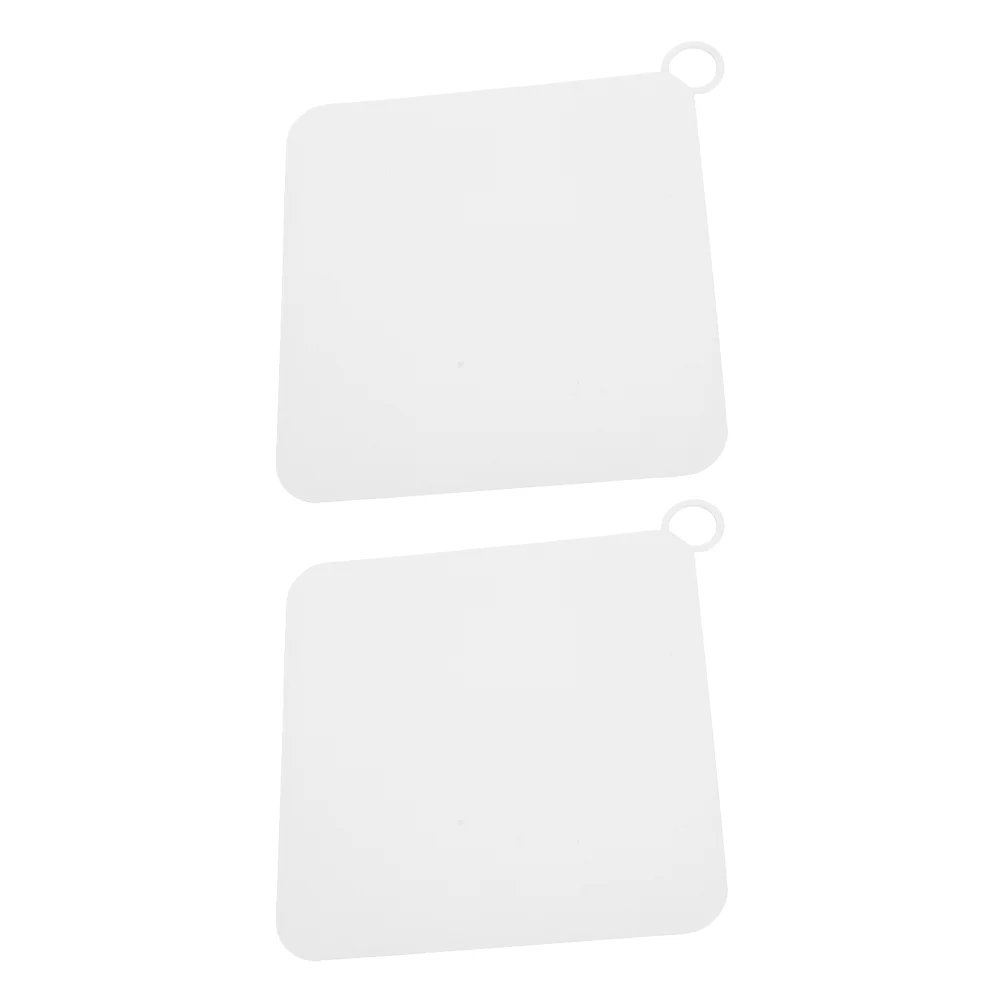 

2 Pcs Flat Plug Toilet Insect Mat Floor Drain Caps Kitchen Covers Covering Tub Bathroom Supplies Sewer White Silicone