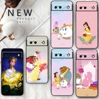 beauty and the beast love phone case for google pixel 7 6 pro 6a 5a 5 4 4a xl 5g black shell soft silicone fundas coque capa