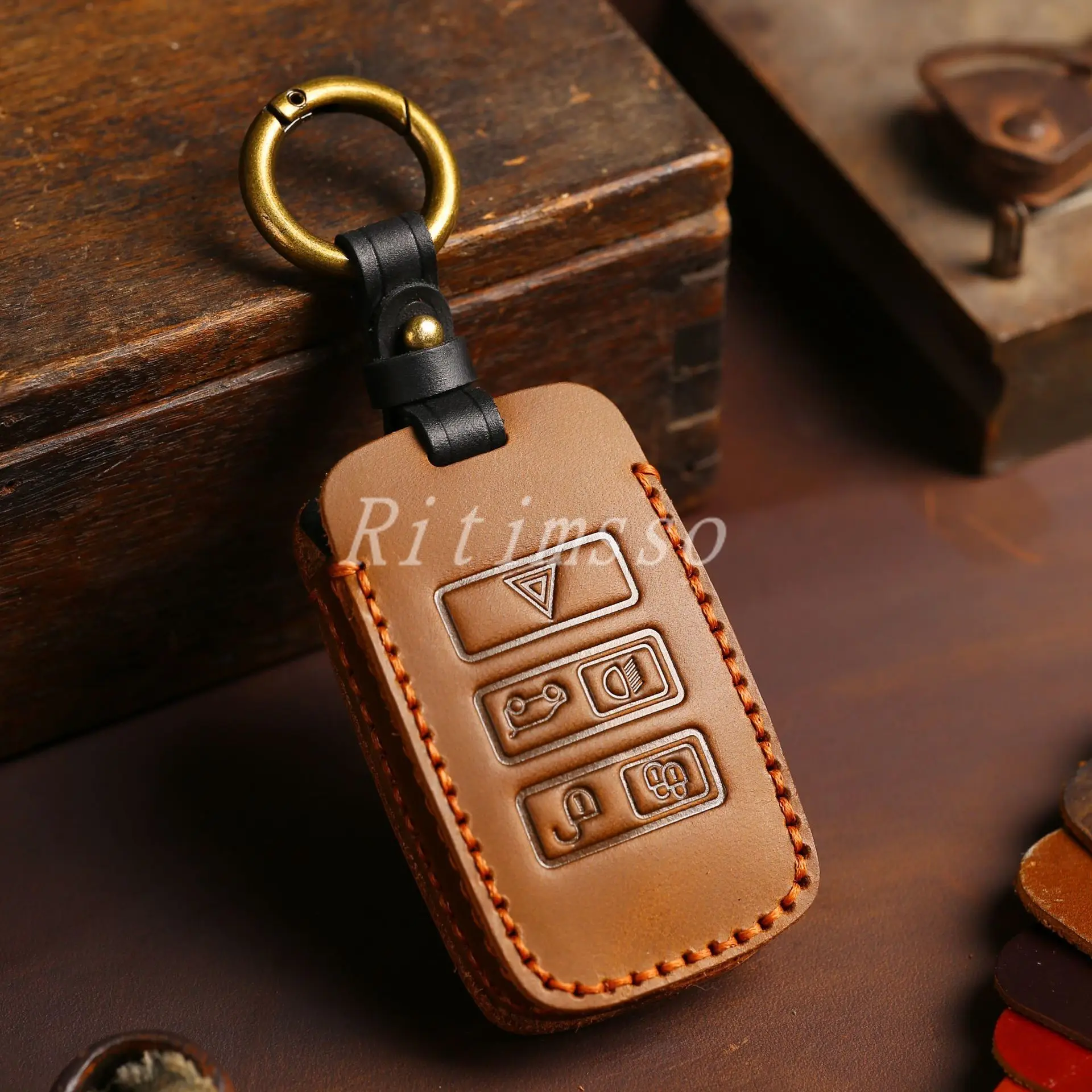 

Кожаный чехол для автомобильного ключа, чехол для Land Rover Range Rover Sport Evoque Velar Discovery 5 2018 2019 2020