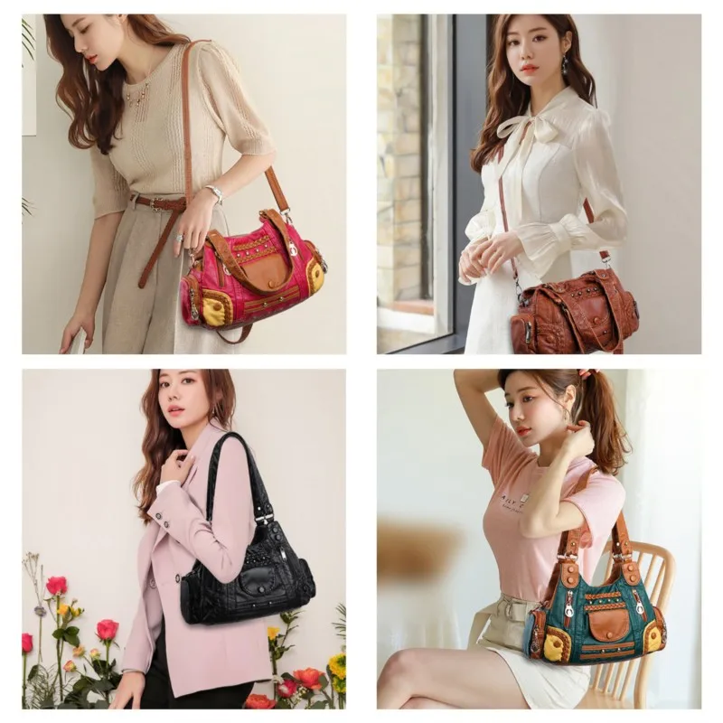 Luxury Designer Bags Women Leather Crossbody Bags For Women Sac Tendance Handbags Shoulder Bags Messenger Female Purse Bolsos