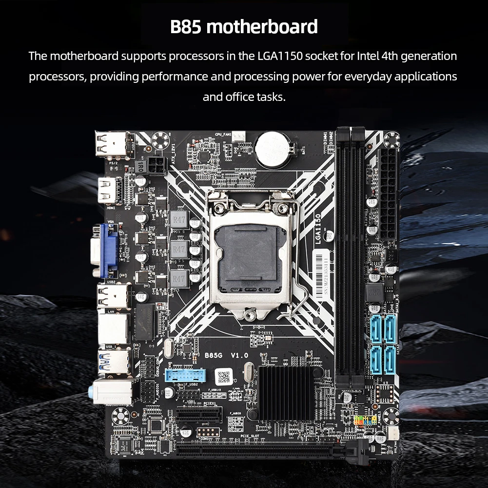

B85 PC материнская плата DDR3 ПАМЯТЬ LGA 1150 десктопная материнская плата 16 Гб ОЗУ материнская плата для компьютера SATA3.0 VGA интерфейс двухканальный