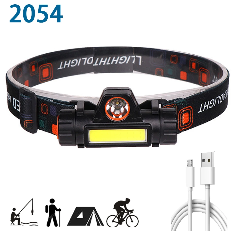 

Super Bright Q5 Outdoor Camping Work Head Light Waterproof 2500lm Cob Led Built-in USB Rechargeable 18650 Battery Work Light