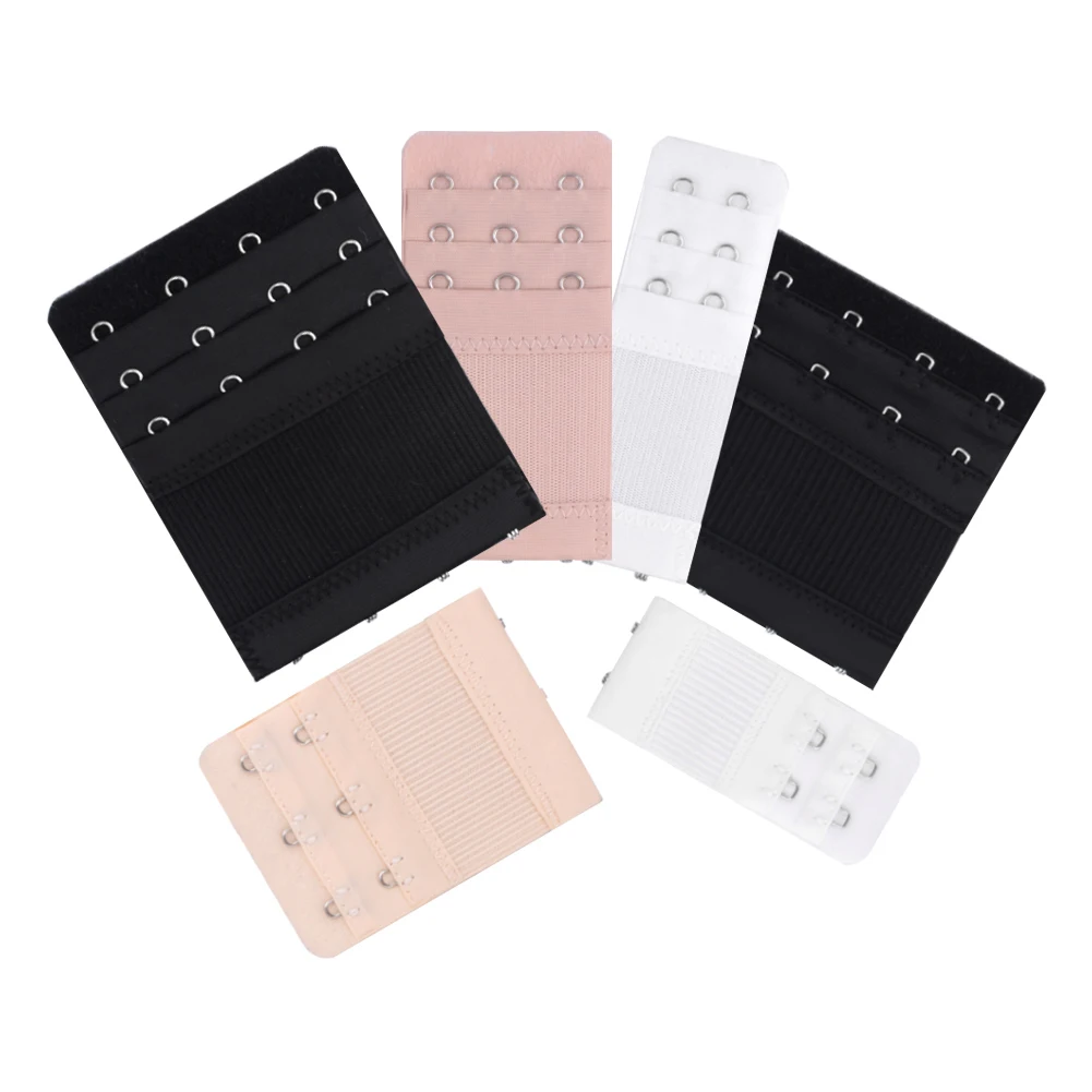 

2/3 Rows 2/3/4 Hooks Women Adjustable Bra Extender Strap Extension Buckle Clip On Strap Underwear Belt Adding 3 Colors 3Pcs/lot